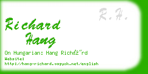 richard hang business card